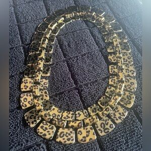 Leopard Print Statement Necklace